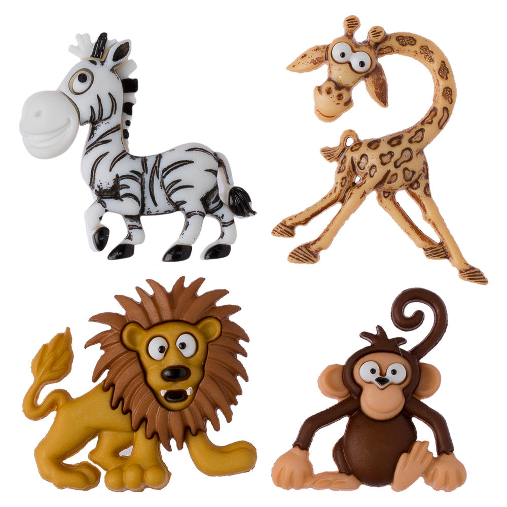 Dress It Up Şaşkın Hayvanlar Dekoratif Düğme - 7927